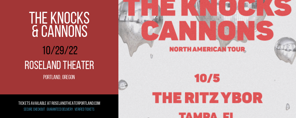 The Knocks & Cannons at Roseland Theater tickets The Knocks & Cannons at Roseland Theater