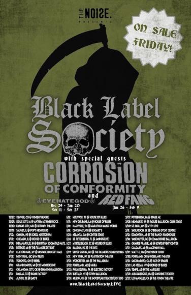Black Label Society, Corrosion of Conformity & Eyehategod at Roseland Theater