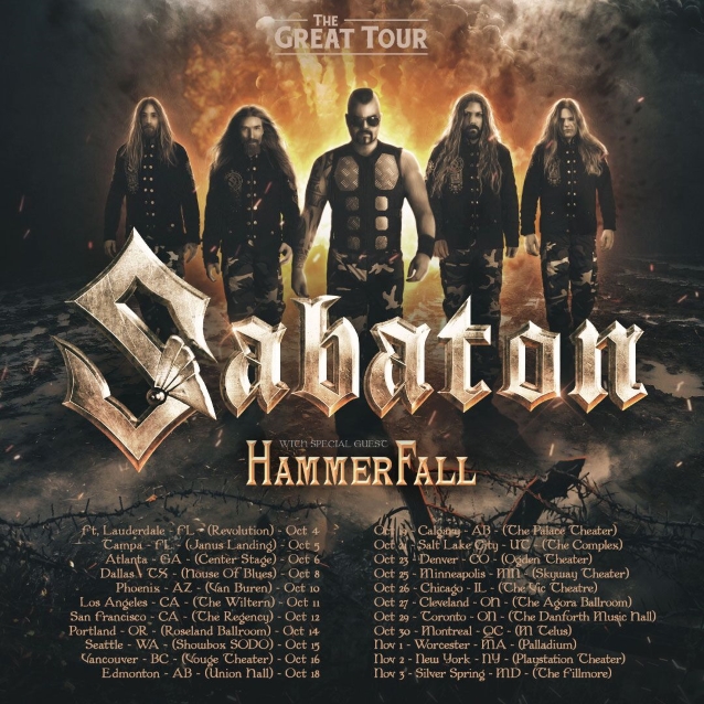 Sabaton & Hammerfall at Roseland Theater