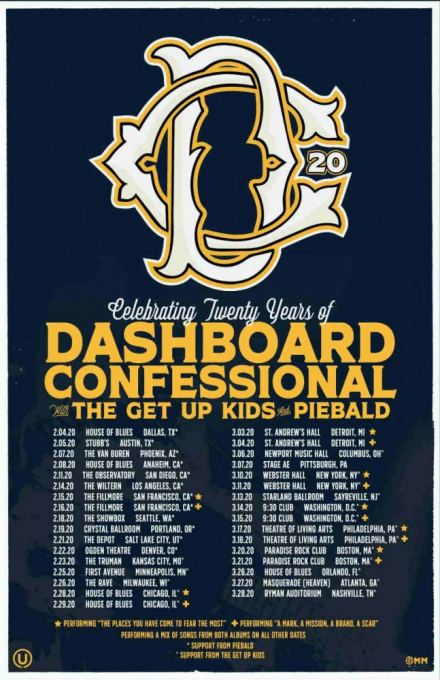 Dashboard Confessional [CANCELLED] at Roseland Theater