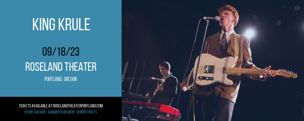 King Krule at Roseland Theater tickets King Krule at Roseland Theater