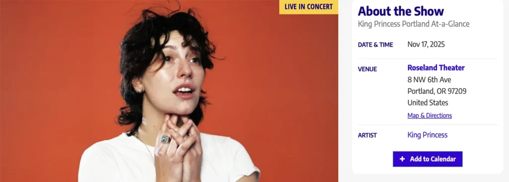 King Princess at Roseland Theater